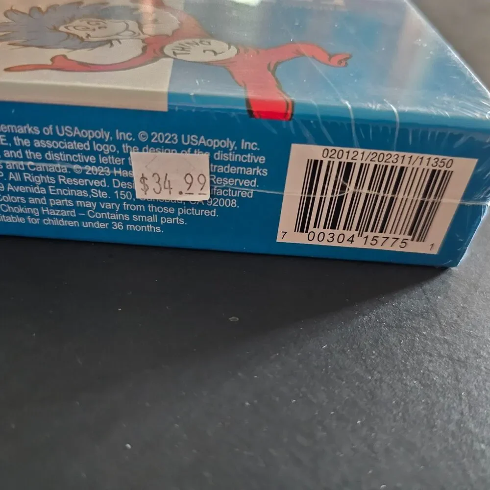 Dr. Seuss Scrabble by USAopoly, 2023 Word Board Game Ages 8+ 2-4 Players NIS